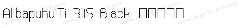 AlibapuhuiTi 3115 Black字体转换
